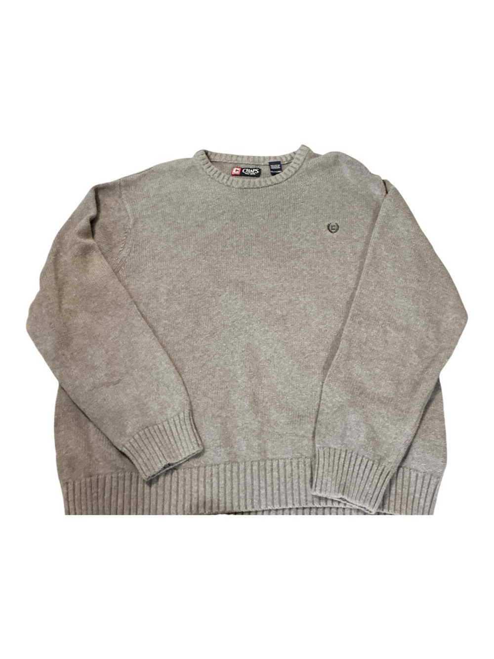 Chaps Men's Crewneck Sweater - Light Gray